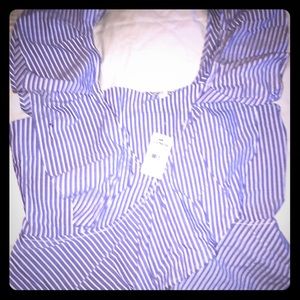 Brand new! Express - stripped ruffled crop top